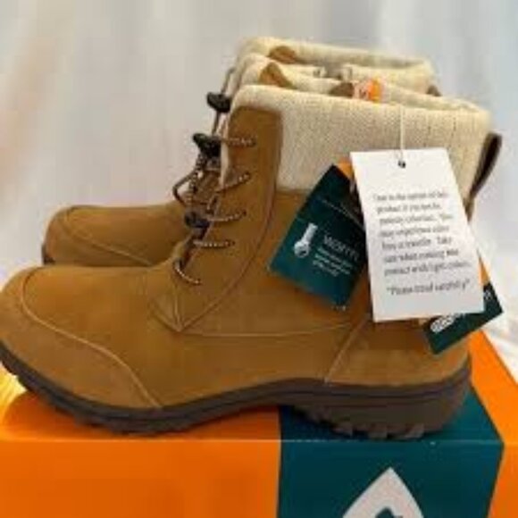 NIB- SPORTO BOHO WATER RESISTANT SUEDE LACE UP ANKLE BOOTS CAMEL - Picture 1 of 5